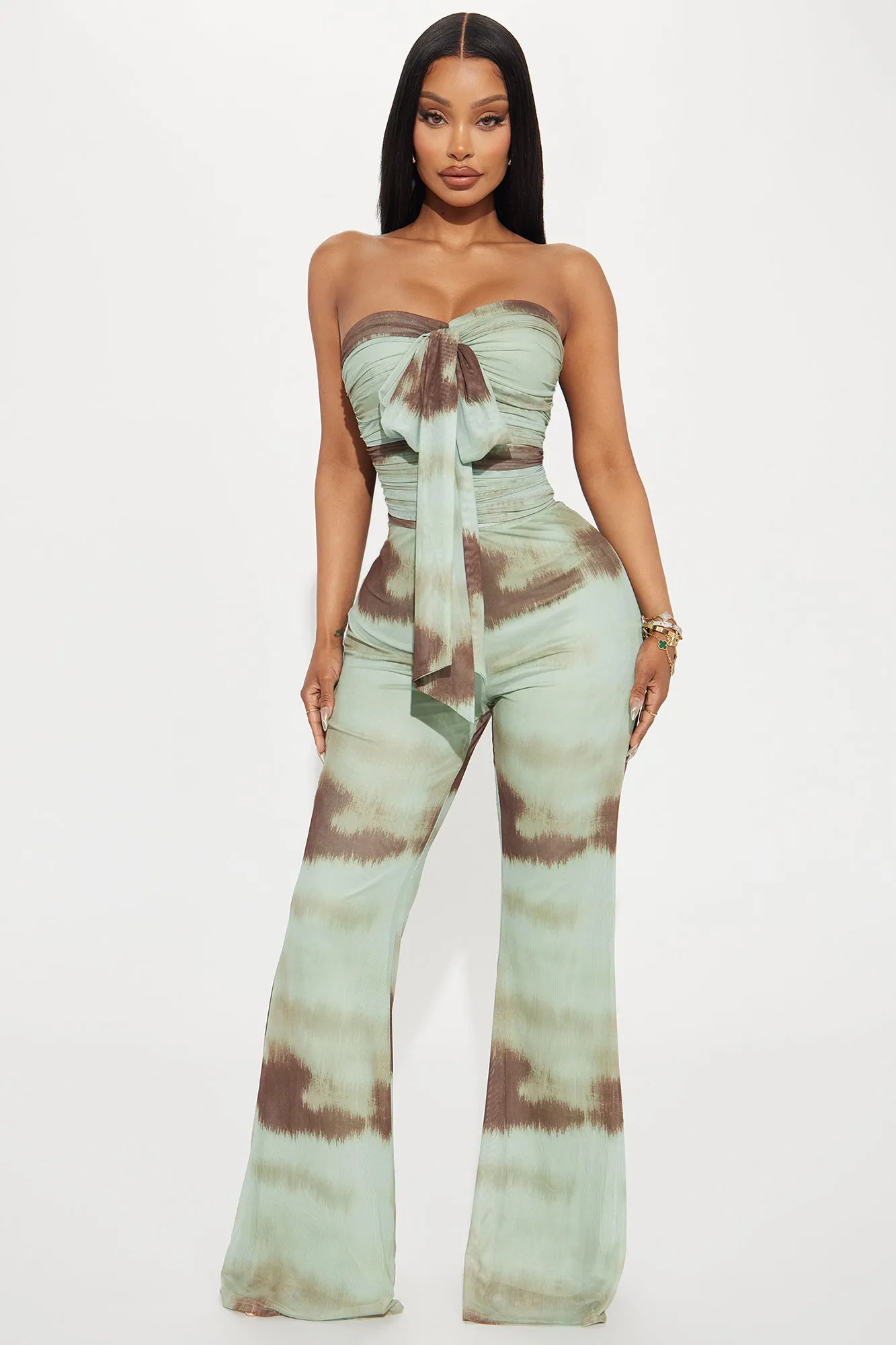 Waves on the Beach Jumpsuit - Mint/combo