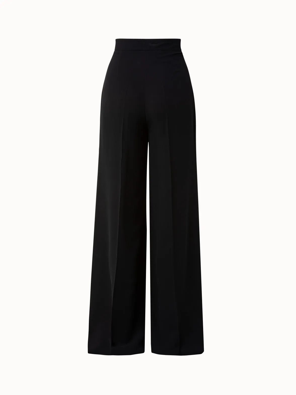 Wide-Leg Hose aus Georgette-Seide mit hohem Bund